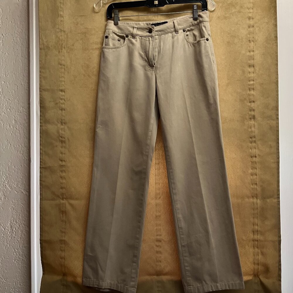 Beige Brooks Brothers Boot Cut Slacks